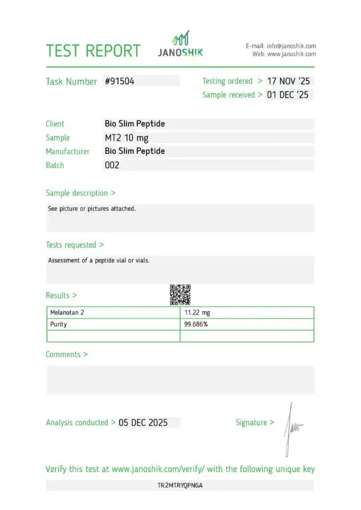 MELANOTAN 2 (MTII) 10mg cert