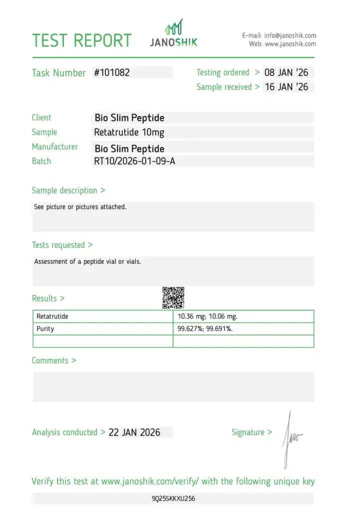 RETATRUTIDE 10 mg cert